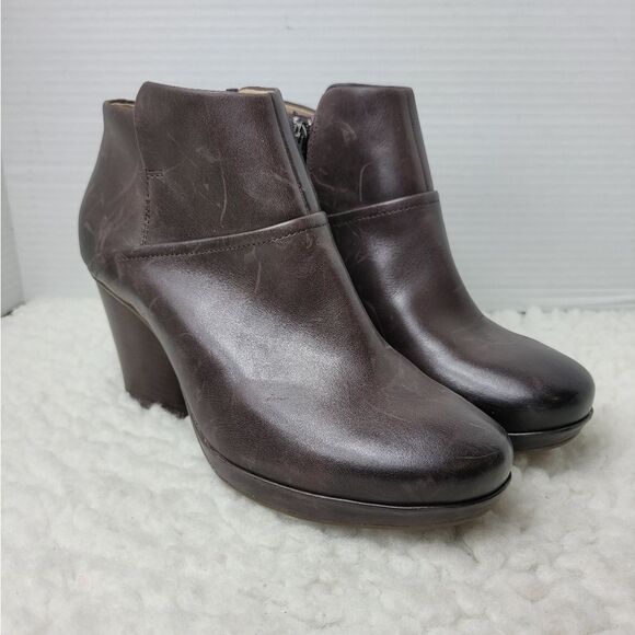 Dansko Miley Women's Bootie Size 7.5 Burnished Calf Brown Boots Shoes - Picture 1 of 7